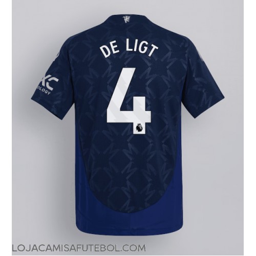 Camisa de Futebol Manchester United Matthijs de Ligt #4 Equipamento Secundário 2024-25 Manga Curta